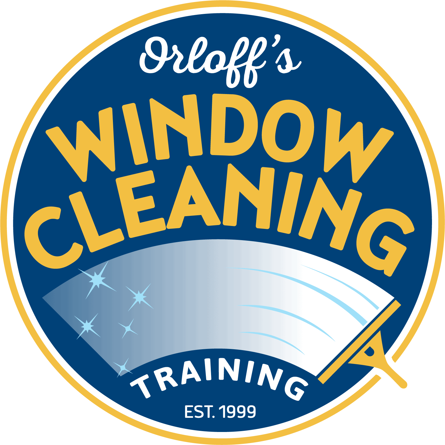 Logo del servizio di pulizia vetri Orloffs nero