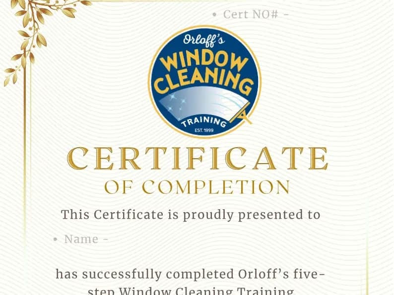 The Orloff certificate of completion for the five-step training